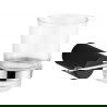 Mexen Aron vaso para cepillos de dientes, negro/cromo - 7088138-07