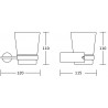 Mexen Aron vaso para cepillos, negro/dorado - 7088138-57