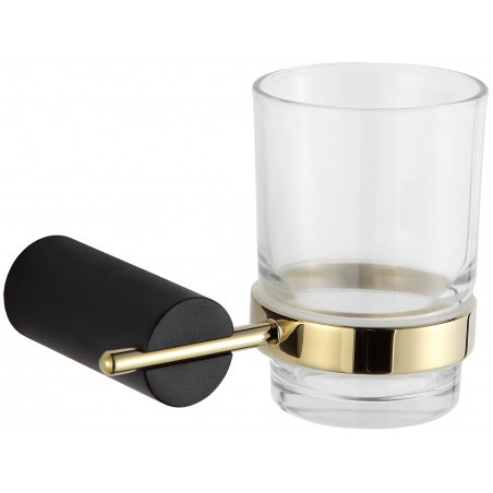 Mexen Aron Becher für Zahnbürsten, schwarz/gold - 7088138-57