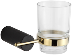 Mexen Aron vaso para cepillos de dientes, negro/dorado - 7088138-57