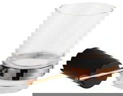 Mexen Aron bicchiere per spazzolini, nero/oro rosa - 7088138-67