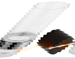 Mexen Aron skodelica za zobne ščetke, črna/rožnato zlato - 7088138-67