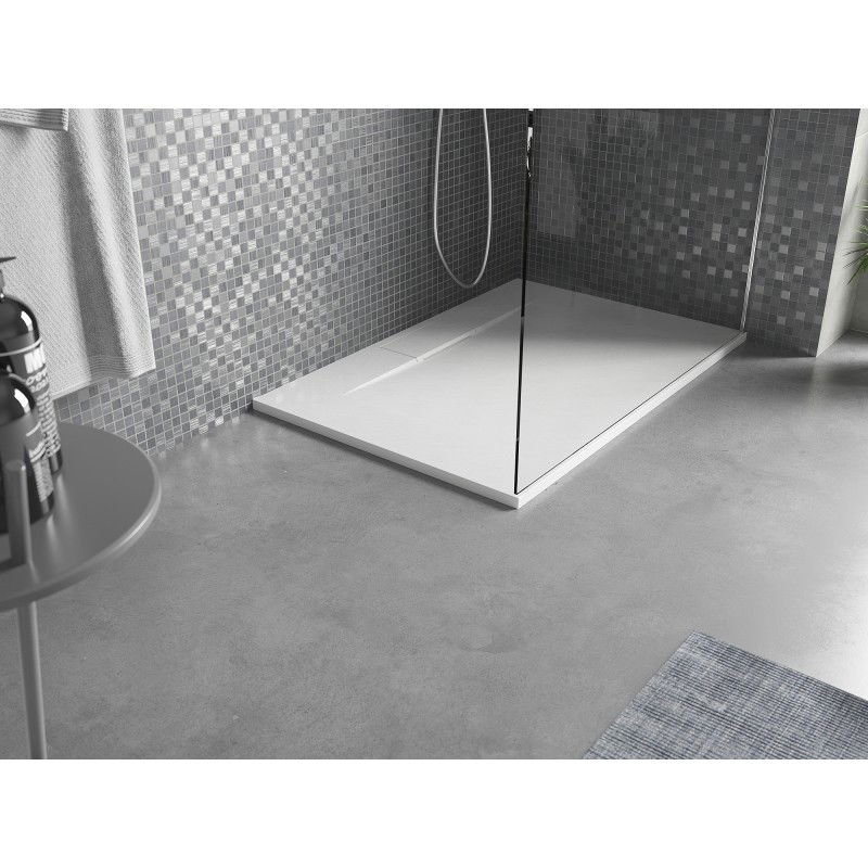 Mexen Egon plato de ducha rectangular SMC 140 x 80 cm, blanco - 4R108014