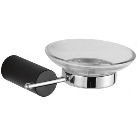 Mexen Aron soap dish, black/chrome - 7088139-07