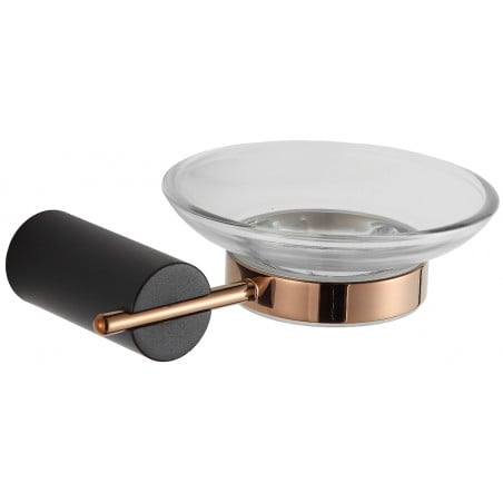 Mexen Aron Seifenschale, schwarz/Roségold - 7088139-67