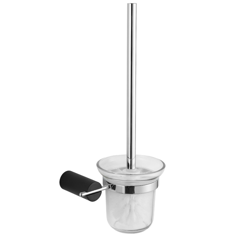 Mexen Aron cepillo de baño, negro/cromo - 7088150-07