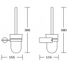 Mexen Aron cepillo de baño, negro/cromo - 7088150-07