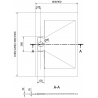 Mexen Egon rechteckige Duschwanne SMC 140 x 80 cm, schwarz - 4R708014