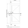 Mexen Egon Rechteck-Duschwanne SMC 170 x 80 cm, schwarz - 4R708017