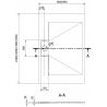 Mexen Egon rechteckige SMC Duschwanne 100 x 90 cm, schwarz - 4R709010