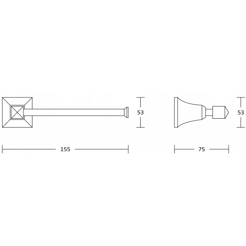 Mexen Dalia toiletpapierhouder, zwart - 70173333-70