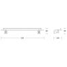 Mexen Dalia hanging glass shelf, gold - 7017337-50