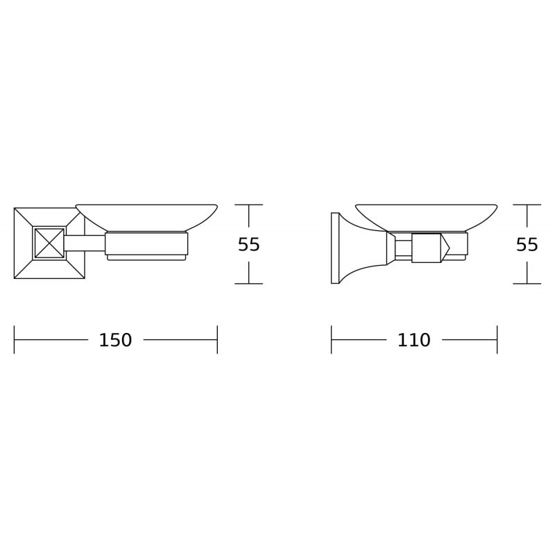 Mexen Dalia soap dish, chrome - 7017339-00