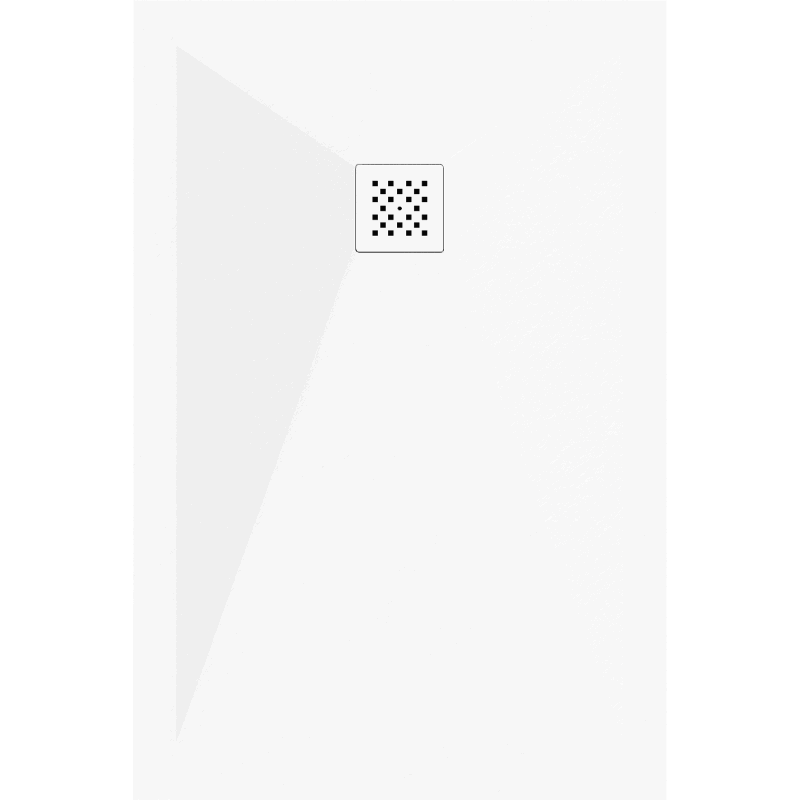 Mexen Stone+ composite rectangular shower tray 80 x 70 cm, white, white cover - 44107080-W