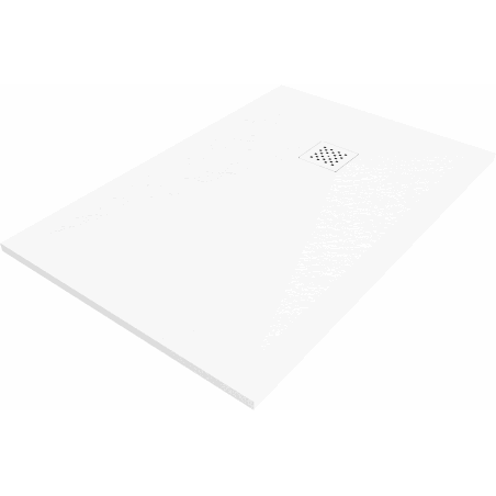 Mexen Stone+ composite rectangular shower tray 130 x 70 cm, white, white cover - 44107013-W