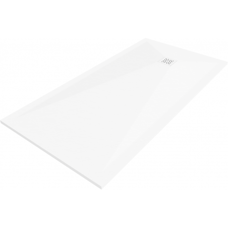 Mexen Stone+ Rectangular composite shower tray 180 x 70 cm, white, white cover - 44107018-W