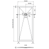 Mexen Stone+ receveur composite rectangulaire 160 x 70 cm, blanc, cache blanc - 44107016-W