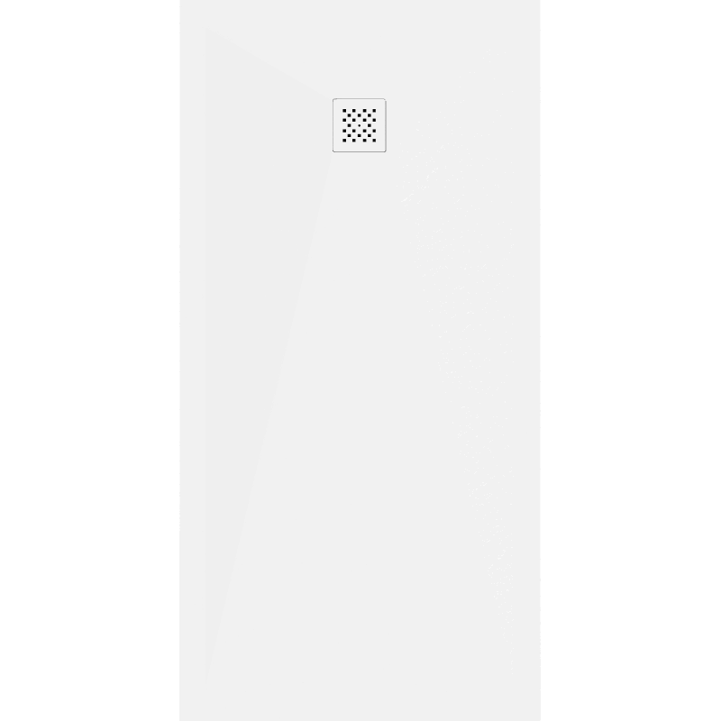 Mexen Stone+ brodzik kompozytowy prostokątny 180 x 80 cm, biały, maskownica biała - 44108018-W