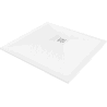 Mexen Stone+ vierkante composiet douchebak 90 x 90 cm, wit, witte afdekking - 44109090-W