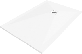 Mexen Stone+ brodzik kompozytowy prostokątny 100 x 90 cm, biały, maskownica biała - 44109010-W