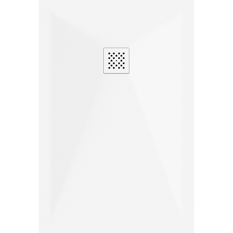 Mexen Stone+ rechthoekige composiet douchebak 140 x 90 cm, wit, witte afdekking - 44109014-W