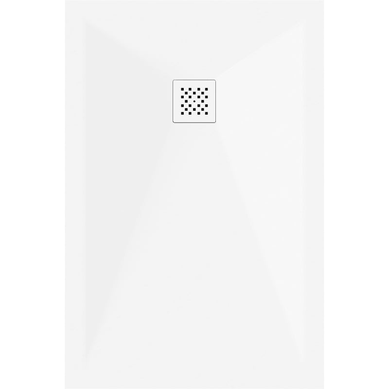 Mexen Stone+ rectangular composite shower tray 140 x 90 cm, white, white cover - 44109014-W