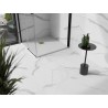 Mexen Stone+ brodzik kompozytowy kwadratowy 100 x 100 cm, biały, maskownica złota - 44101010-G
