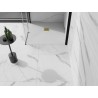 Mexen Stone+ composieten vierkante douchebak 90 x 90 cm, wit, gouden afdekplaat - 44109090-G