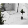 Mexen Stone+ brodzik kompozytowy kwadratowy 80 x 80 cm, biały, maskownica złota - 44108080-G