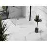 Mexen Stone+ brodzik kompozytowy kwadratowy 80 x 80 cm, biały, maskownica złota - 44108080-G