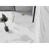 Receveur de douche composite carré Mexen Stone+ 70 x 70 cm, blanc, cache doré - 44107070-G