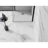 Receveur de douche composite carré Mexen Stone+ 70 x 70 cm, blanc, cache doré - 44107070-G
