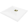 Mexen Stone+ brodzik kompozytowy kwadratowy 70 x 70 cm, biały, maskownica złota - 44107070-G