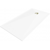 Mexen Stone+ receveur de douche rectangulaire en composite 180 x 70 cm, blanc, cache doré - 44107018-G