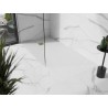 Mexen Stone+ ristkülikukujuline komposiitdušialus 160 x 70 cm, valge, kuldne kate - 44107016-G