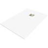Mexen Stone+ rectangular composite shower tray 130 x 80 cm, white, gold trim - 44108013-G