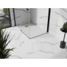 Mexen Stone+ ristkülikukujuline komposiitdušialus 130 x 80 cm, valge, kuldne kate - 44108013-G