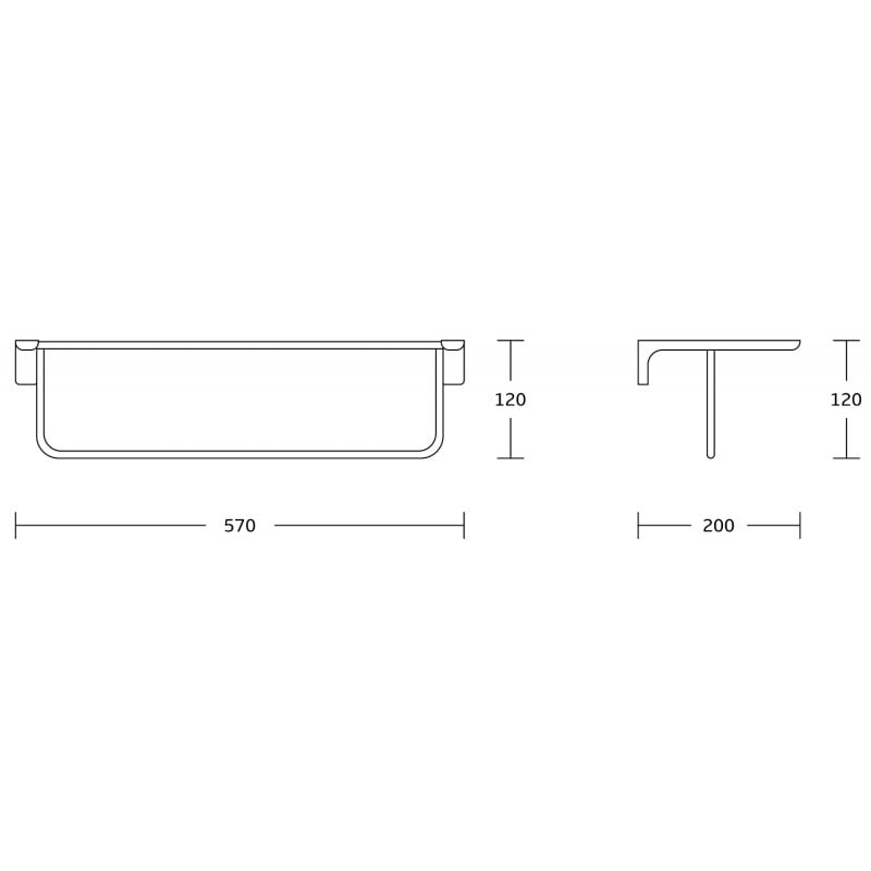 Mexen Lea étagère pour serviette, chrome - 7026020-00