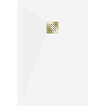 Mexen Stone+ rechteckige Komposit-Duschwanne 80 x 70 cm, weiß, goldene Abdeckung - 44107080-G