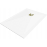 Mexen Stone+ receveur de douche rectangulaire en composite 90 x 80 cm, blanc, cache doré - 44108090-G