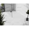 Mexen Stone+ ristkülikukujuline komposiitdušialus 200 x 100 cm, valge, must kate - 44101020-B