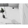Mexen Stone+ rectangular composite shower tray 180 x 90 cm, white, black cover - 44109018-B