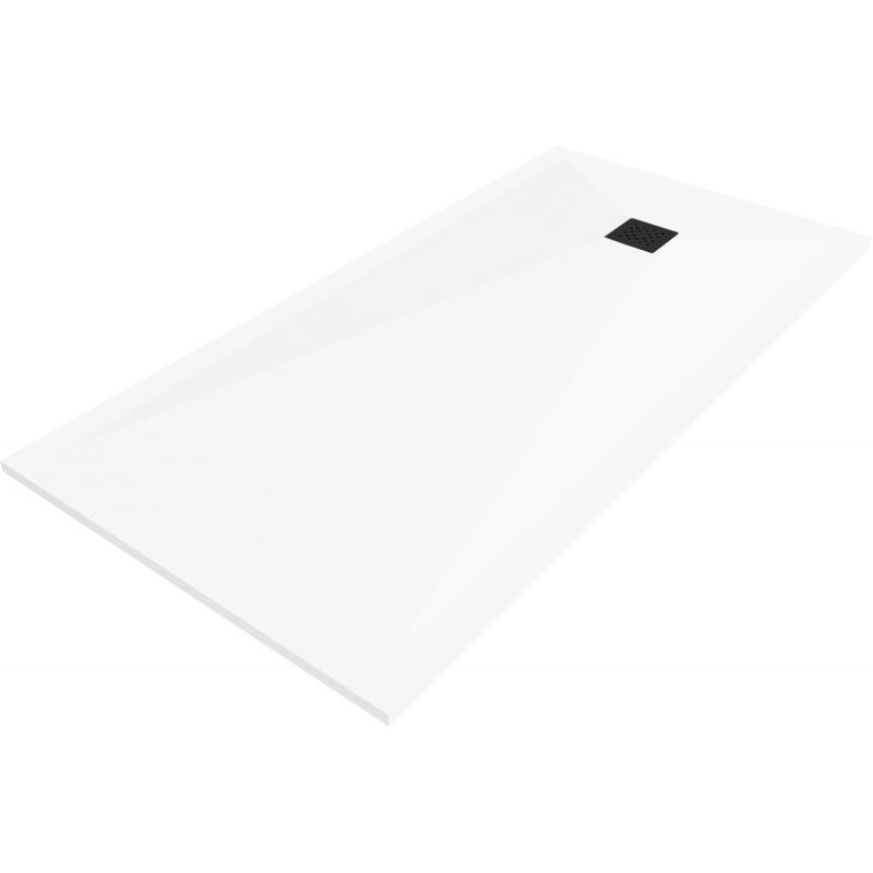 Bac à douche composite rectangulaire Mexen Stone+ 200 x 90 cm, blanc, cache noir - 44109020-B