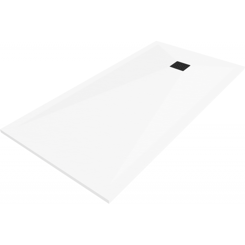 Bac à douche composite rectangulaire Mexen Stone+ 180 x 70 cm, blanc, cache noir - 44107018-B