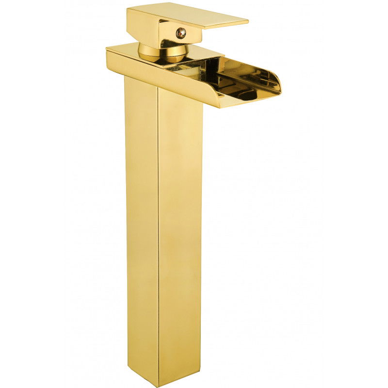 Mexen Hydra grifo de lavabo alto, dorado - 744910-50