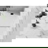 Mexen Stone+ rechthoekige composiet douchebak 140 x 70 cm, wit, zwarte afdekking - 44107014-B
