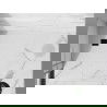 Mexen Stone+ rechthoekige composiet douchebak 140 x 70 cm, wit, zwarte afdekking - 44107014-B