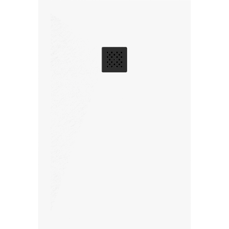 Mexen Stone+ composite rectangular shower tray 130 x 90 cm, white, black cover - 44109013-B