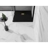 Mexen Stone+ composite shower tray square 80 x 80 cm, black, gold cover - 44708080-G