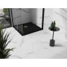 Mexen Stone+ quadratische Komposit-Duschwanne 80 x 80 cm, schwarz, goldene Abdeckung - 44708080-G
